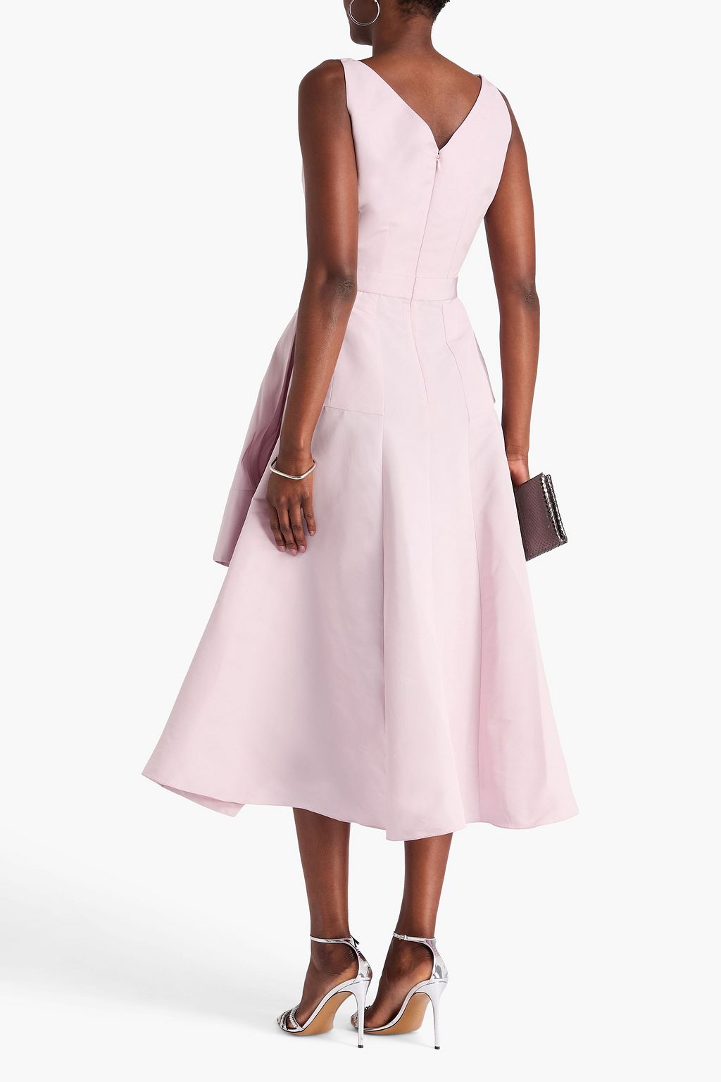 MCQUEEN Drapiertes Maxikleid aus Faille