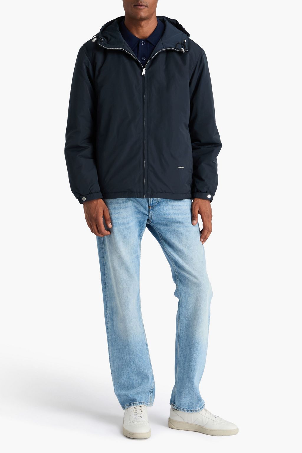 SANDRO Shell hooded jacket