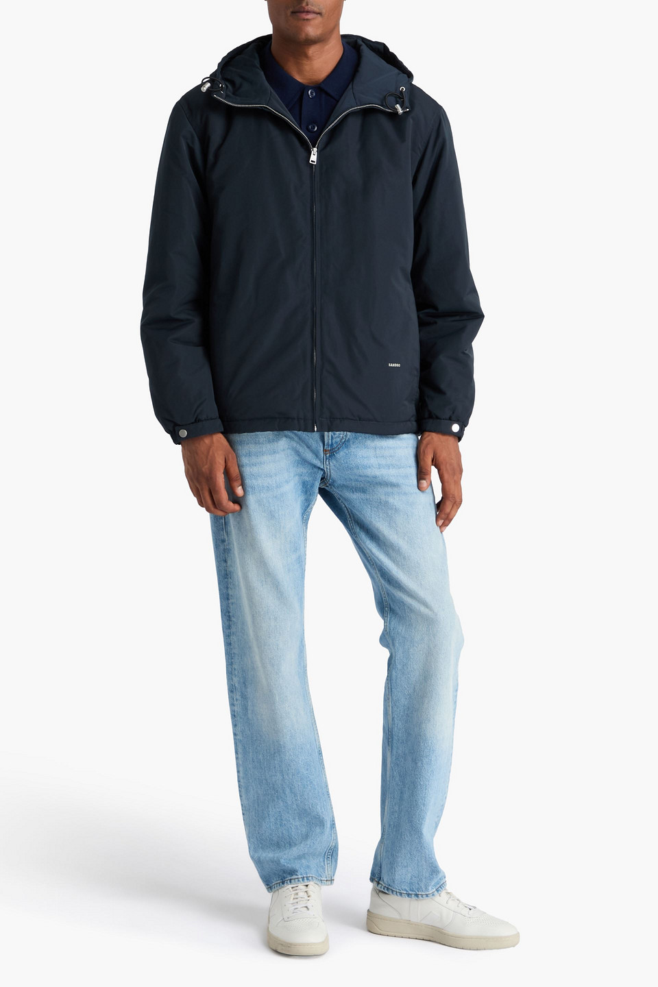 SANDRO SHELL HOODED JACKET