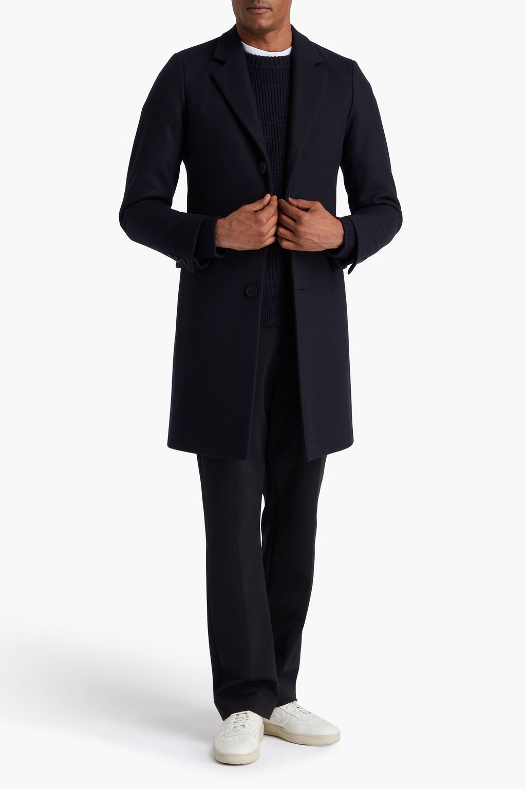 SANDRO Wool-blend felt coat