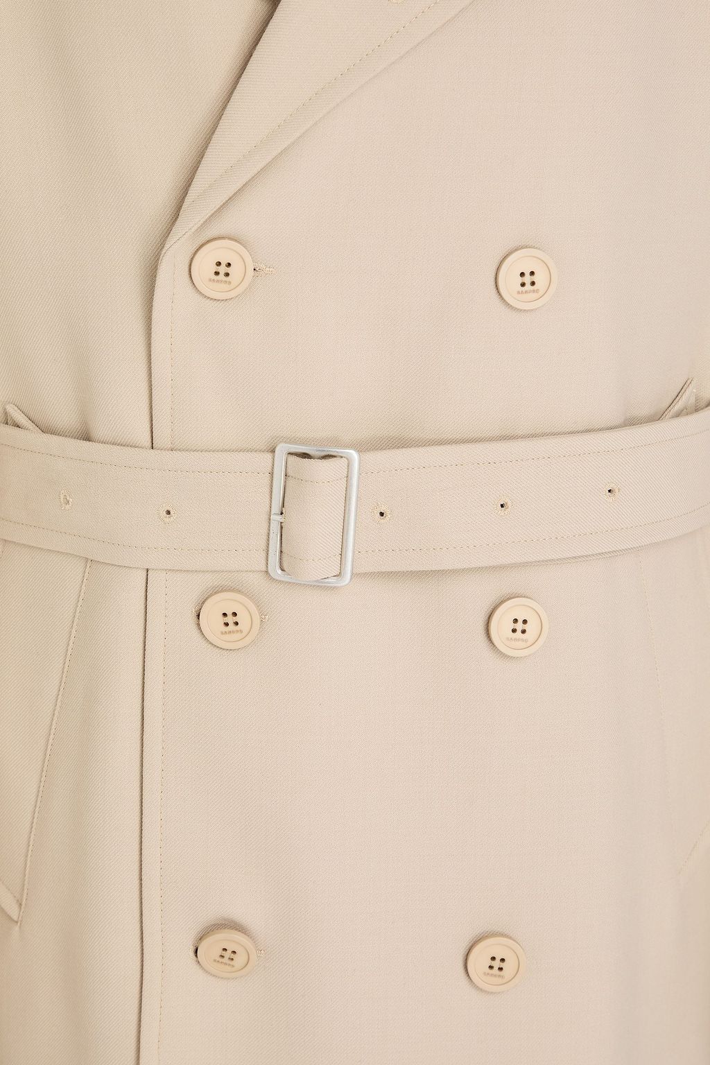 SANDRO Belted twill trench coat