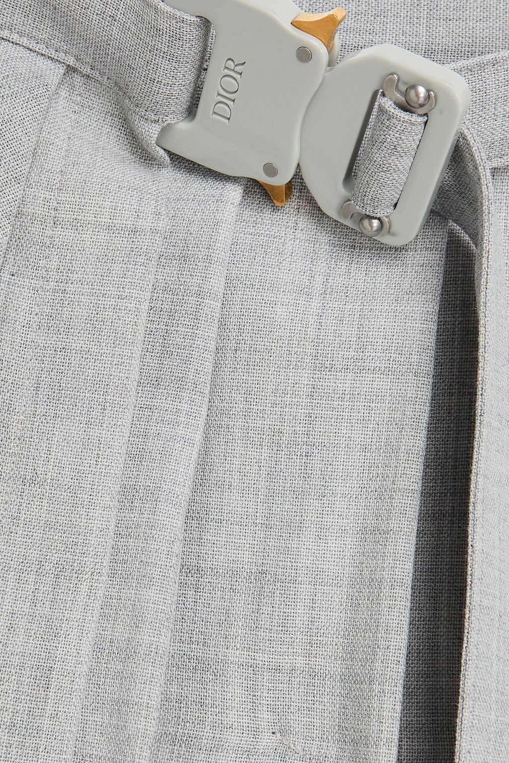 DIOR Pleated wool kilt