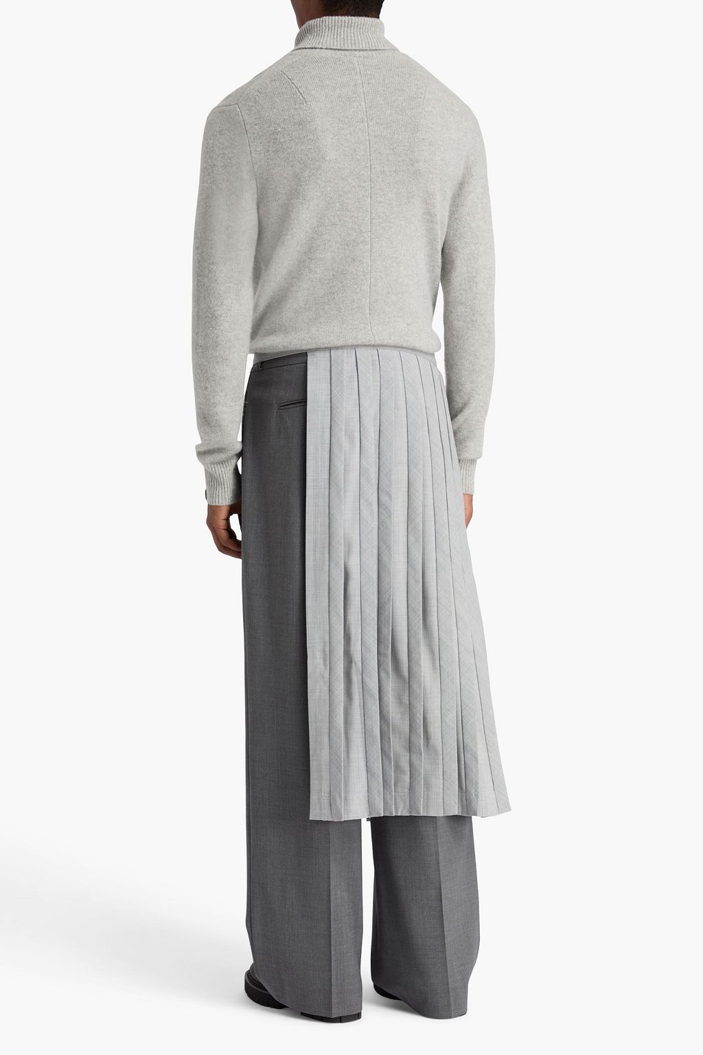 DIOR Pleated wool kilt