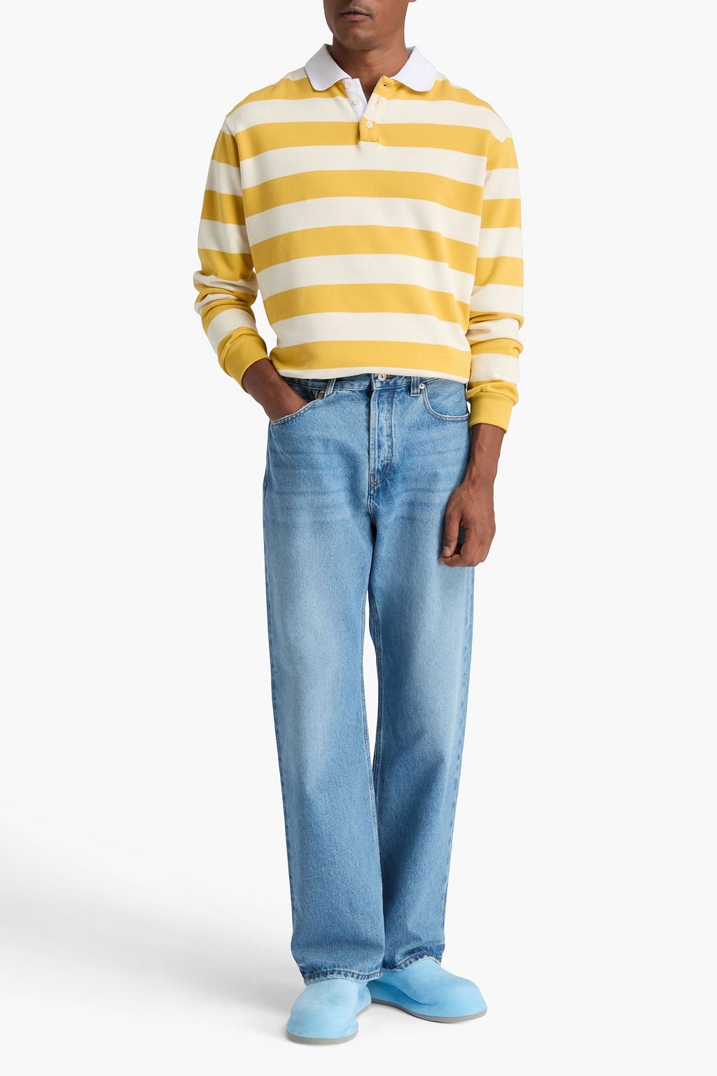 JACQUEMUS 페이디드 데님 진