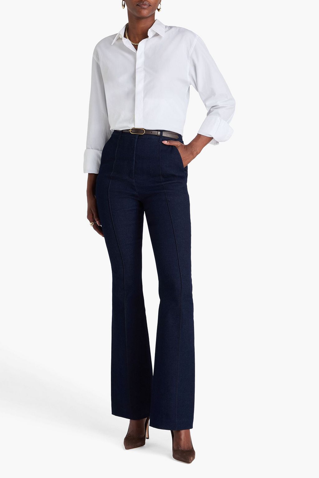 VERONICA BEARD Gracie high-rise flared jeans
