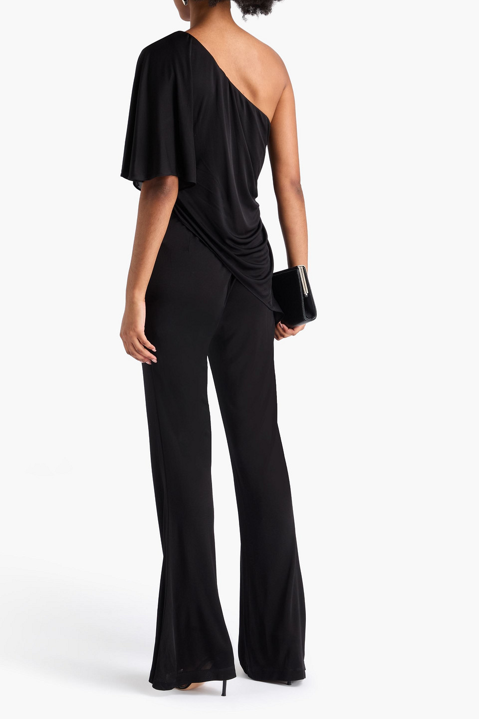  Diane Von Furstenberg - Jumpsuit „talia“ Aus Jersey Mit Asymmetrischer Schulterpartie - Schwarz - Xs 