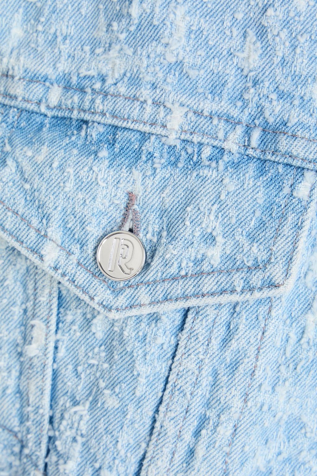 RABANNE Jeansjacke in Distressed-Optik