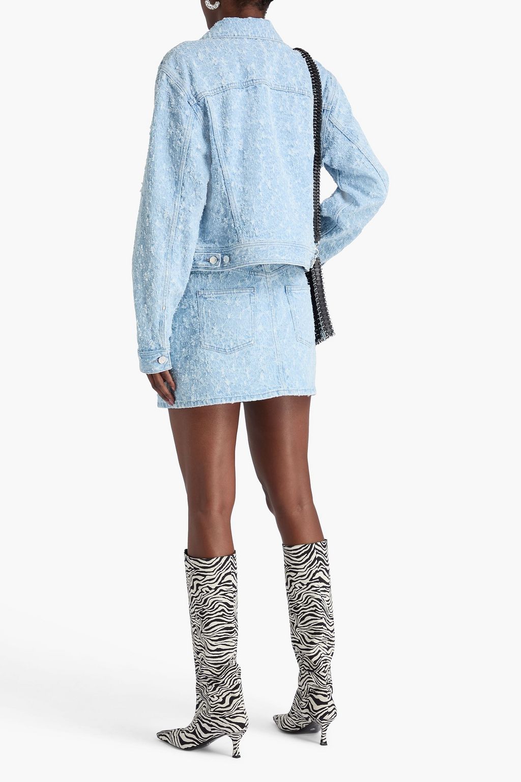 RABANNE Jeansjacke in Distressed-Optik
