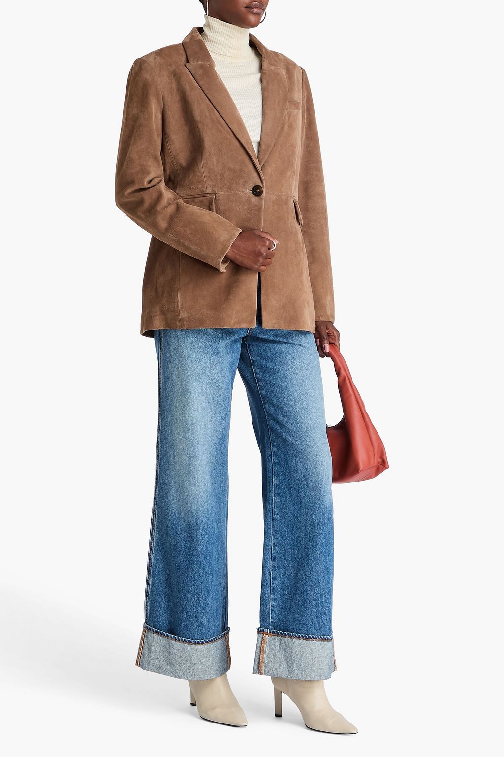 VERONICA BEARD Blazer aus Veloursleder