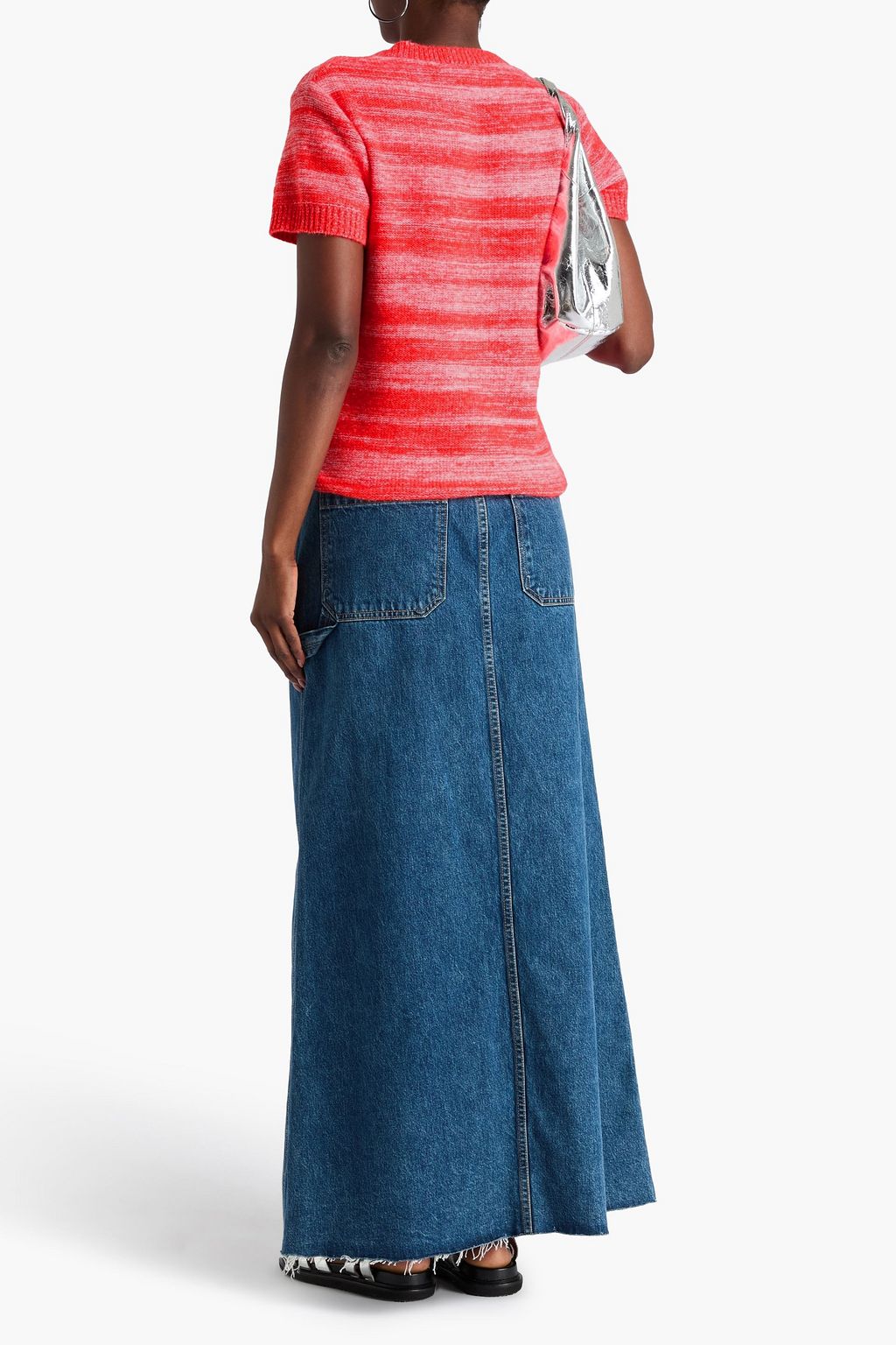 THE ELDER STATESMAN Nimbus space-dyed cashmere and cotton-blend top