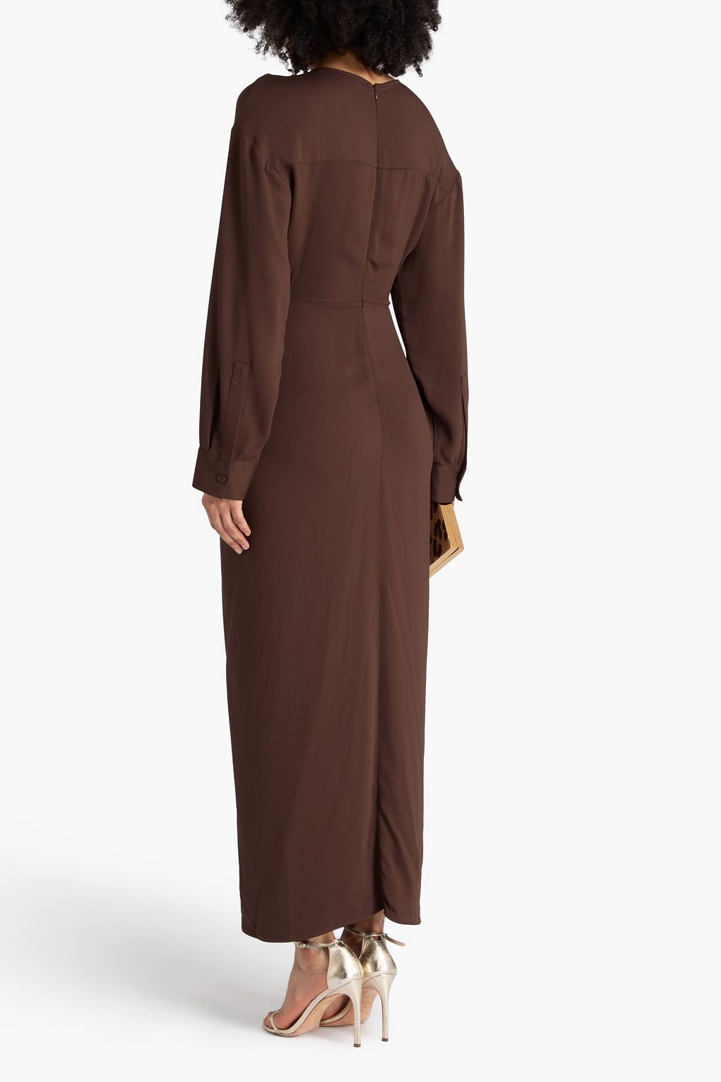CHRISTOPHER ESBER Drapiertes Maxikleid aus Crêpe mit Cut-outs
