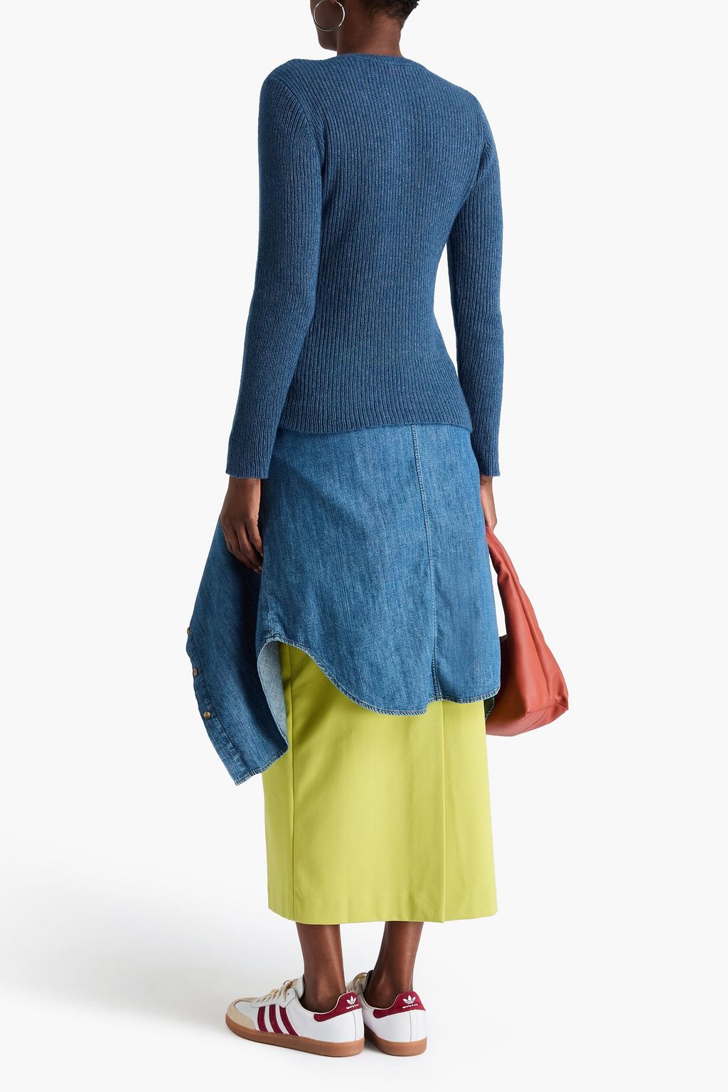 THE ELDER STATESMAN Nimbus ribbed cashmere and cotton-blend sweater