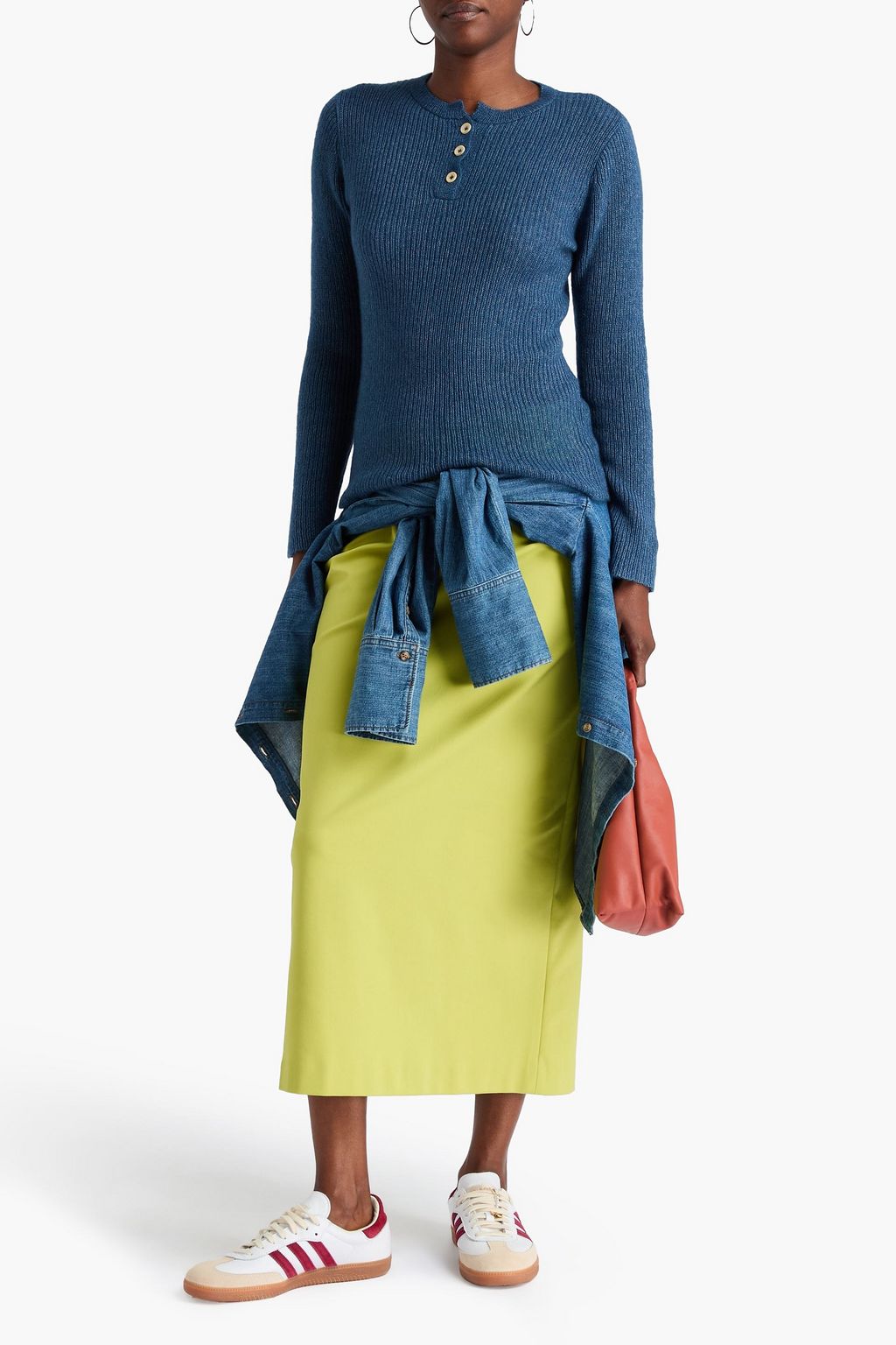 THE ELDER STATESMAN Nimbus ribbed cashmere and cotton-blend sweater