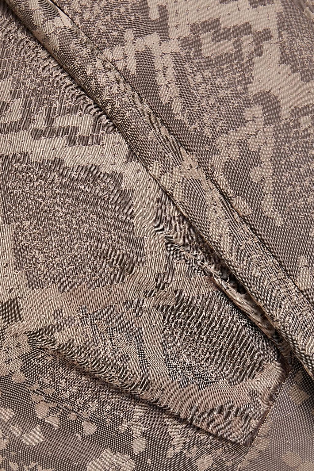 SIMKHAI Tawney snake-print satin-jacquard maxi dress