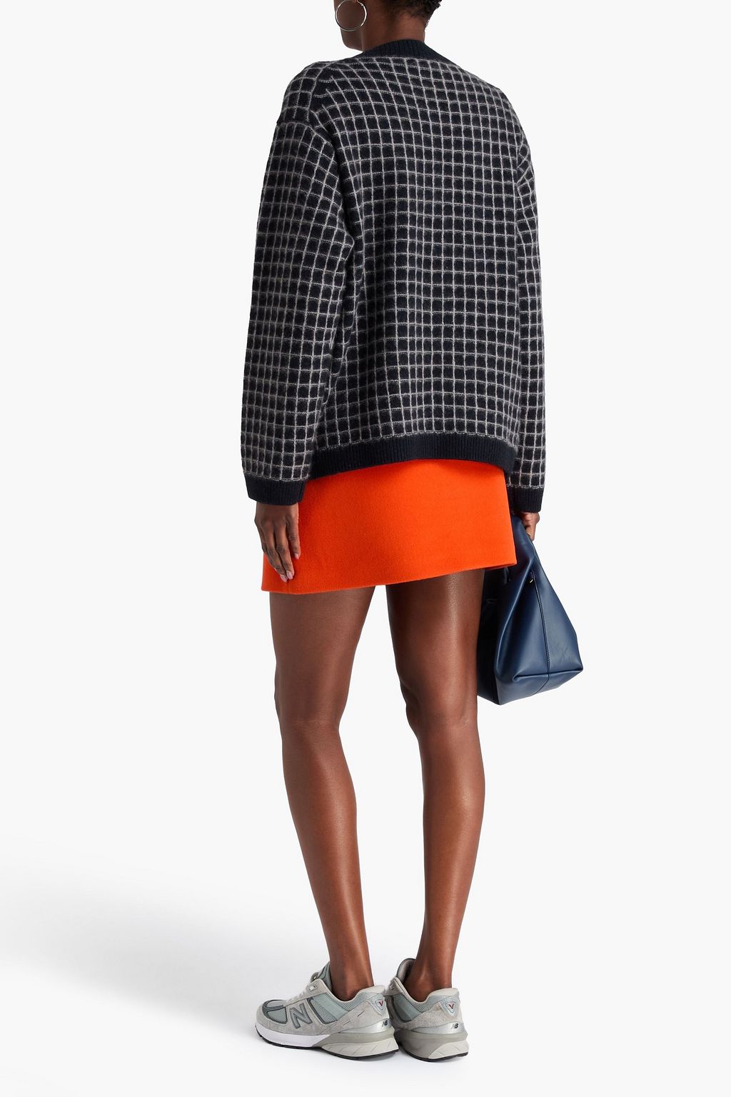 THE ELDER STATESMAN Grid Stitch cashmere and cotton-blend cardigan