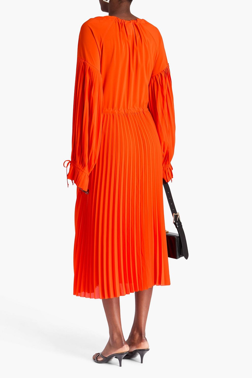 DAY BIRGER ET MIKKELSEN Leighton pleated satin-crepe midi dress