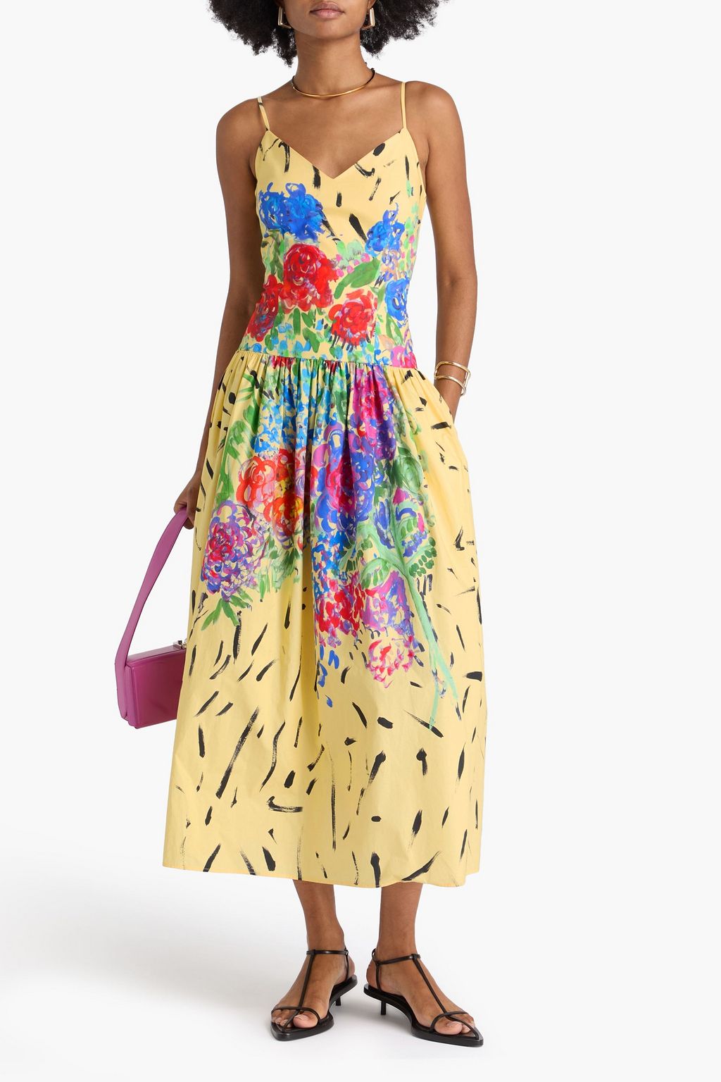 CHRISTOPHER KANE Midikleid „Cami“ aus Baumwollpopeline mit Print