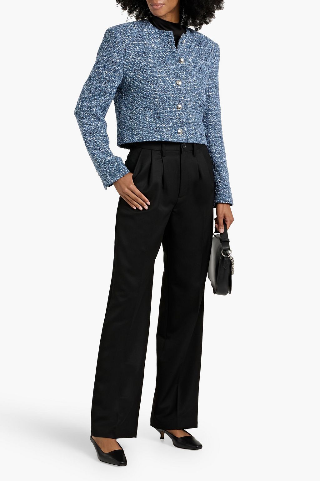 ANINE BING Amber cotton-blend tweed jacket