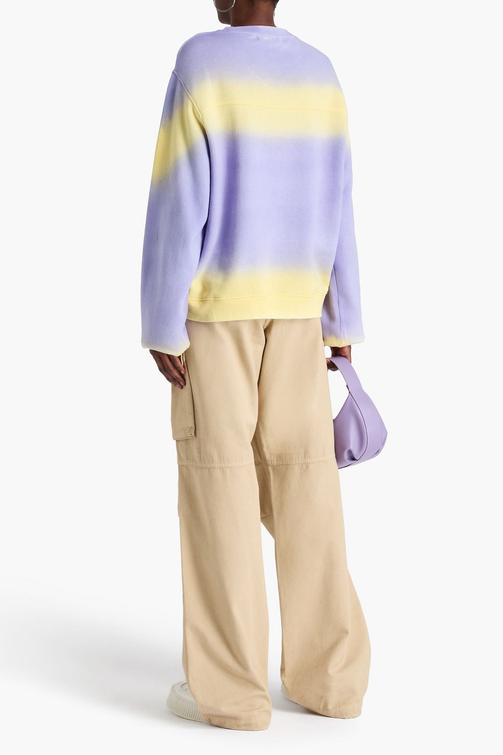 THE ELDER STATESMAN Daily Spray tie-dyed cotton and cashmere-blend fleece sweatshirt