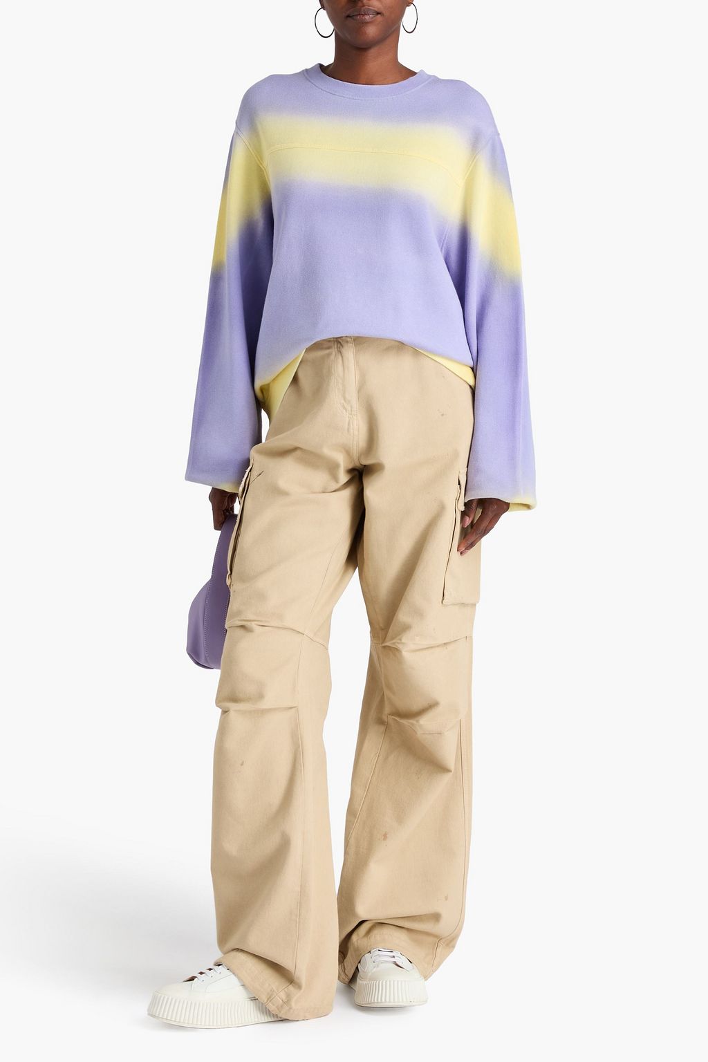 THE ELDER STATESMAN Daily Spray tie-dyed cotton and cashmere-blend fleece sweatshirt