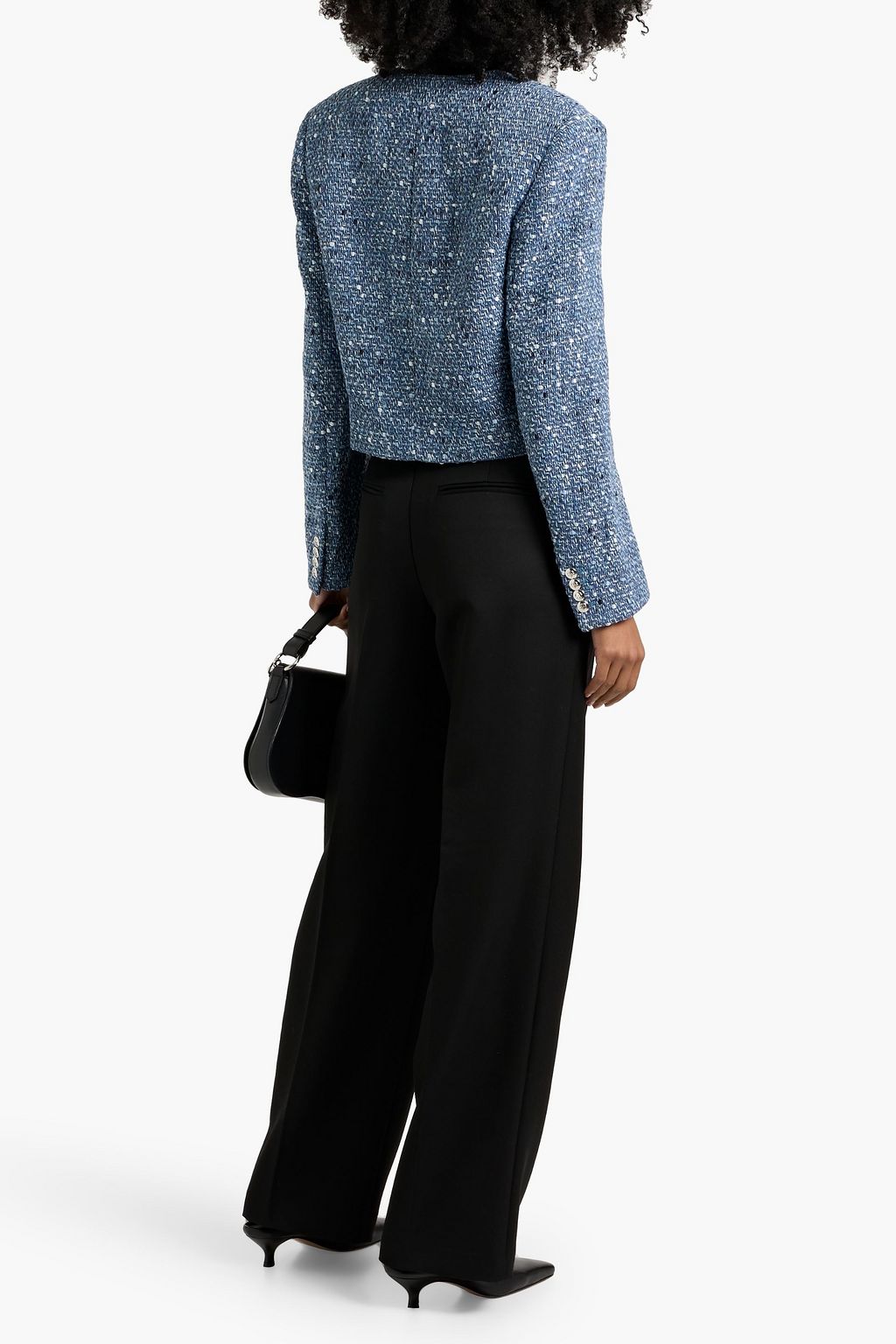 ANINE BING Lou wool-twill wide-leg pants