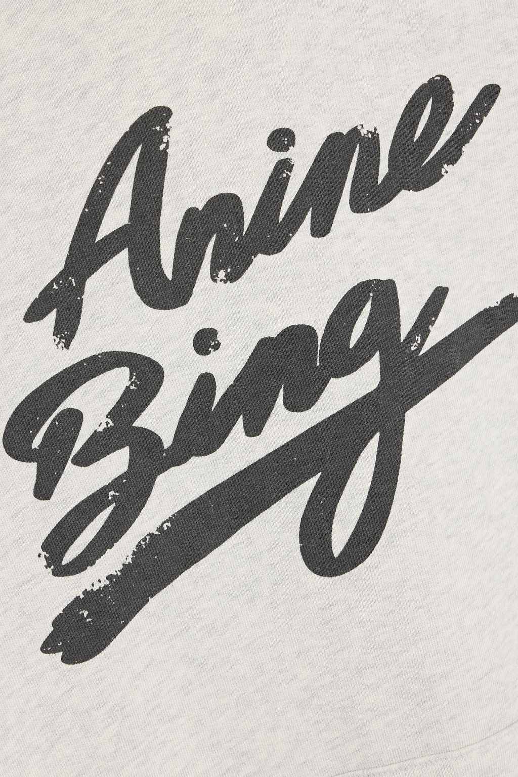 ANINE BING Harvey logo-print French cotton-terry hoodie