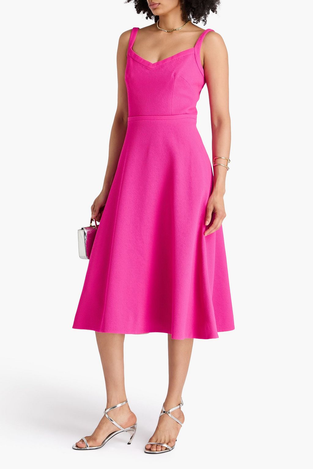 EMILIA WICKSTEAD クレープ ミディワンピース