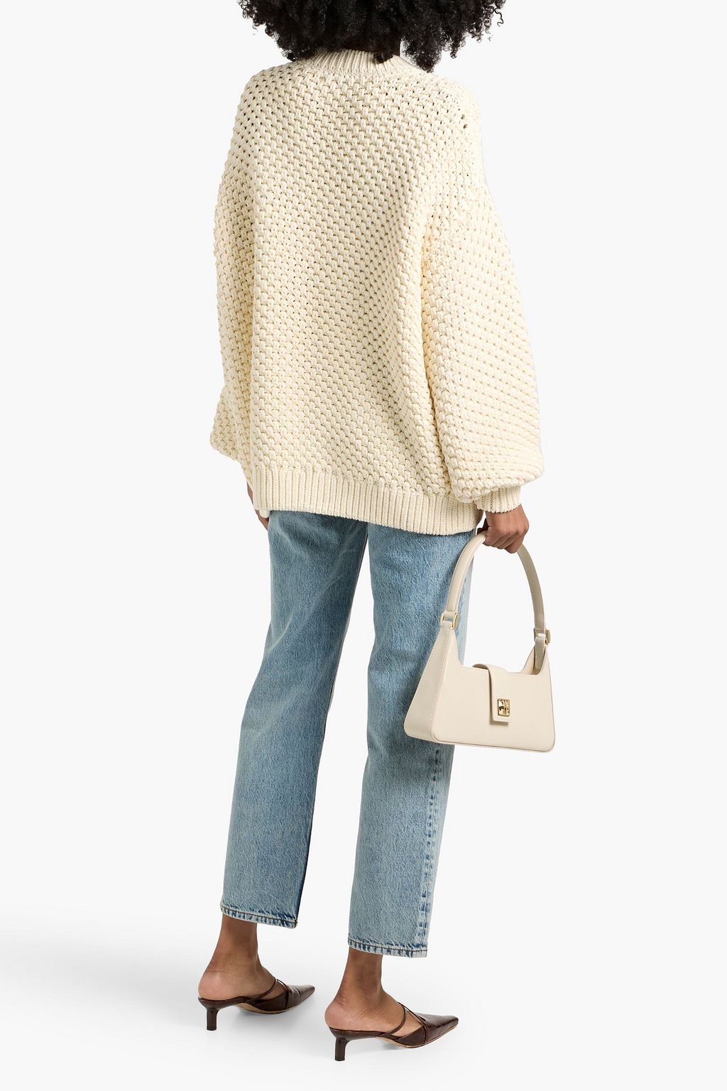 ANINE BING Sydney crocheted cotton-blend sweater