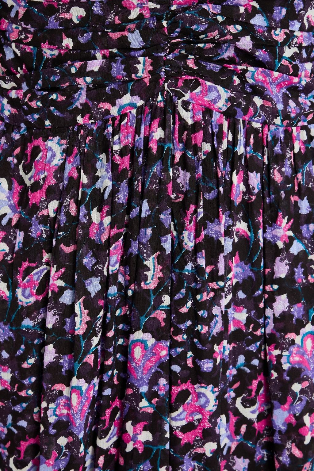 MARANT ÉTOILE Gestuftes Maxikleid „Leoniza“ aus Baumwoll-Voile mit Print