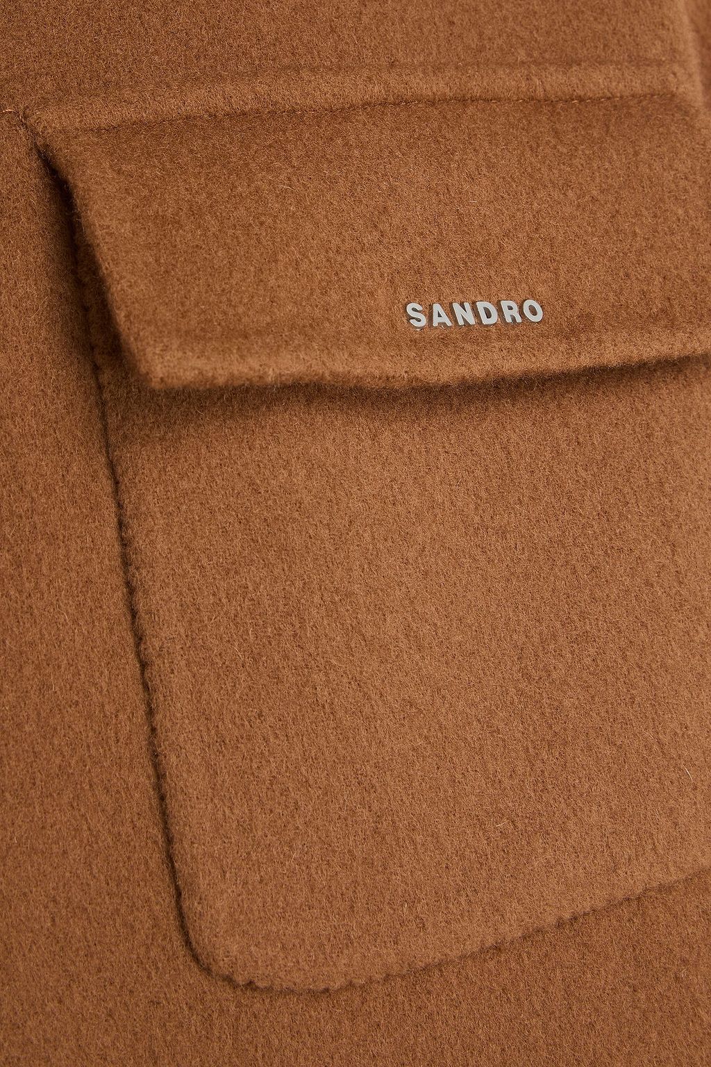 SANDRO Wool-felt overshirt