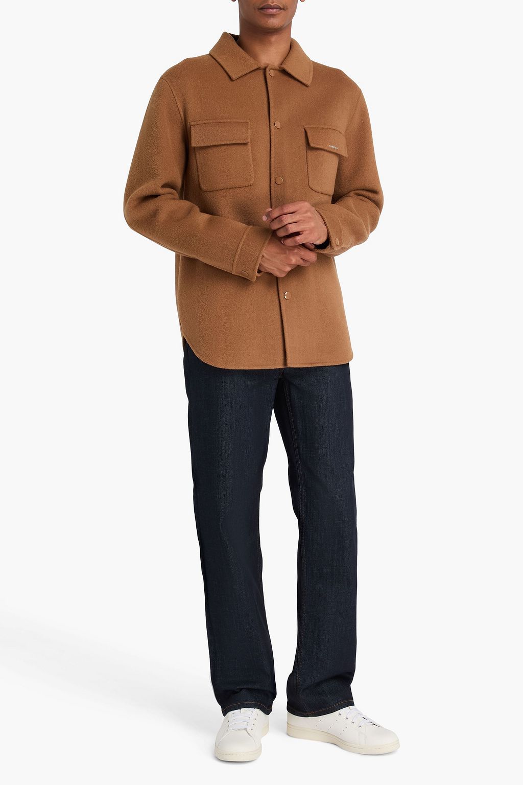 SANDRO Wool-felt overshirt