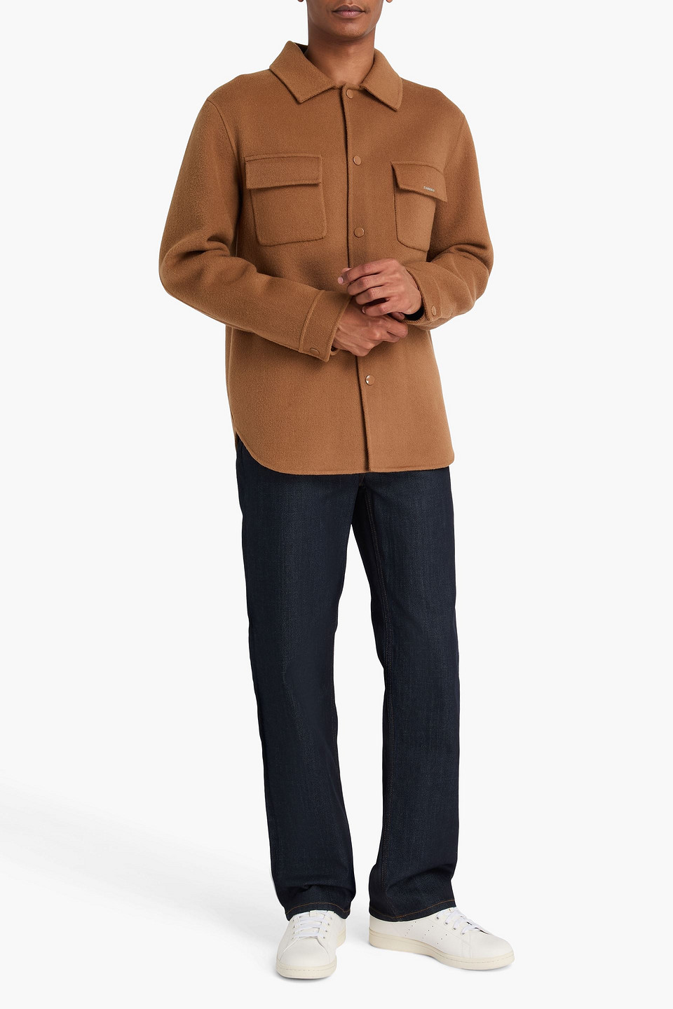 Sandro - Overshirt Aus Wollfilz - Braun - S 