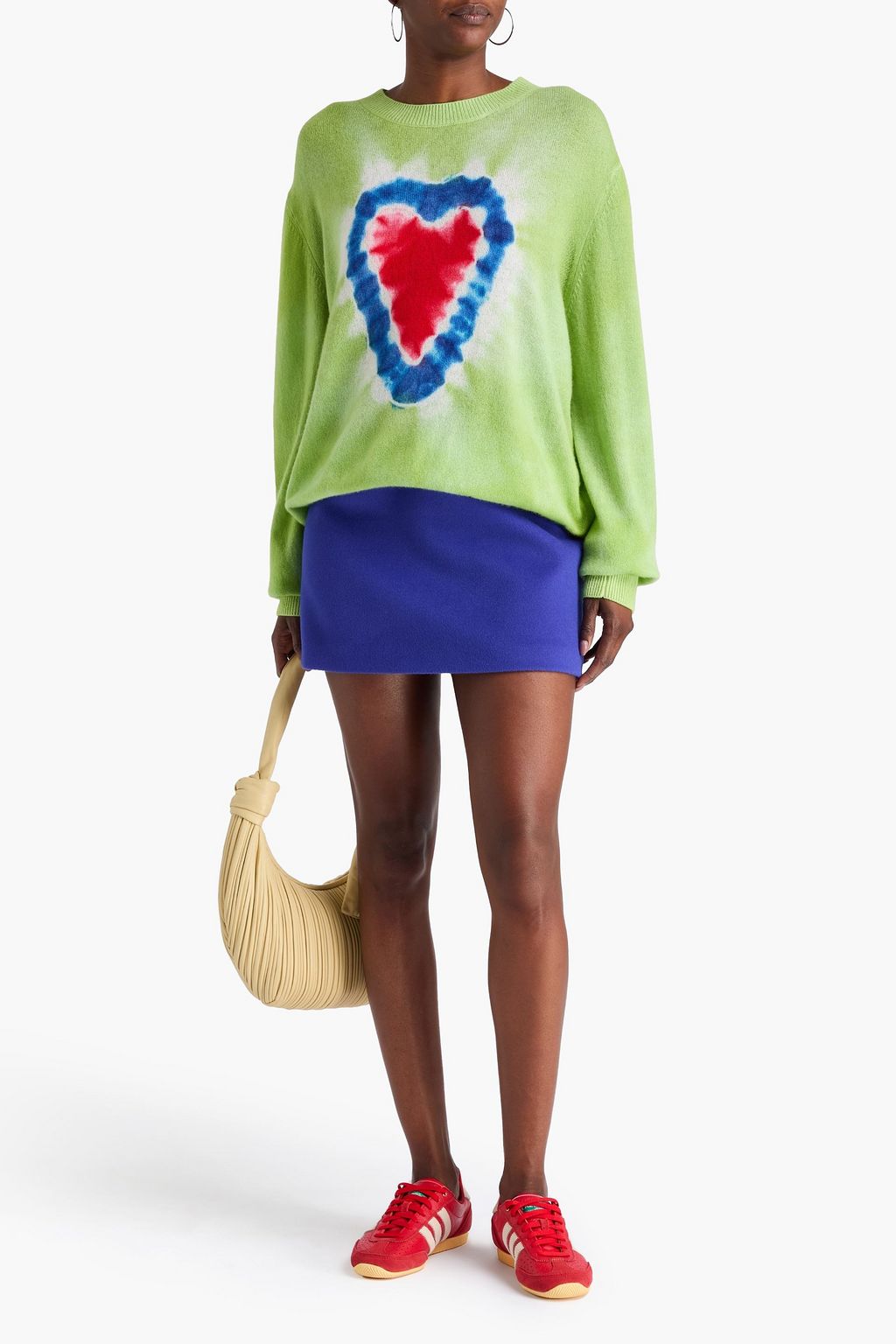 THE ELDER STATESMAN Heart Dye Kaschmirpullover mit Intarsienmuster