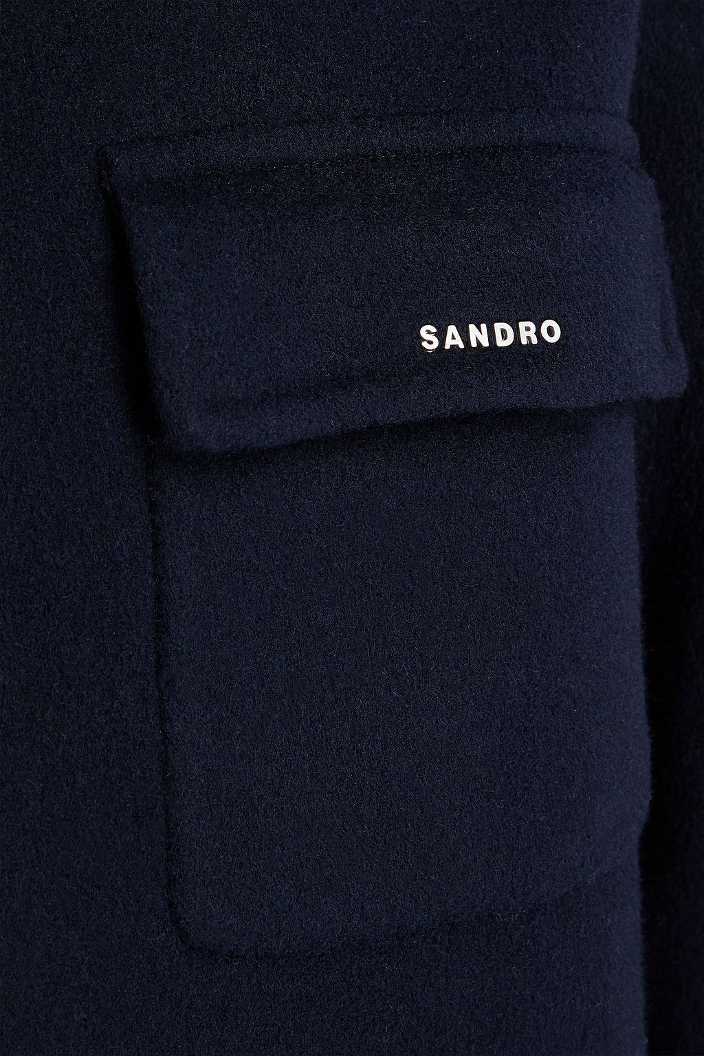 SANDRO Wool-felt overshirt