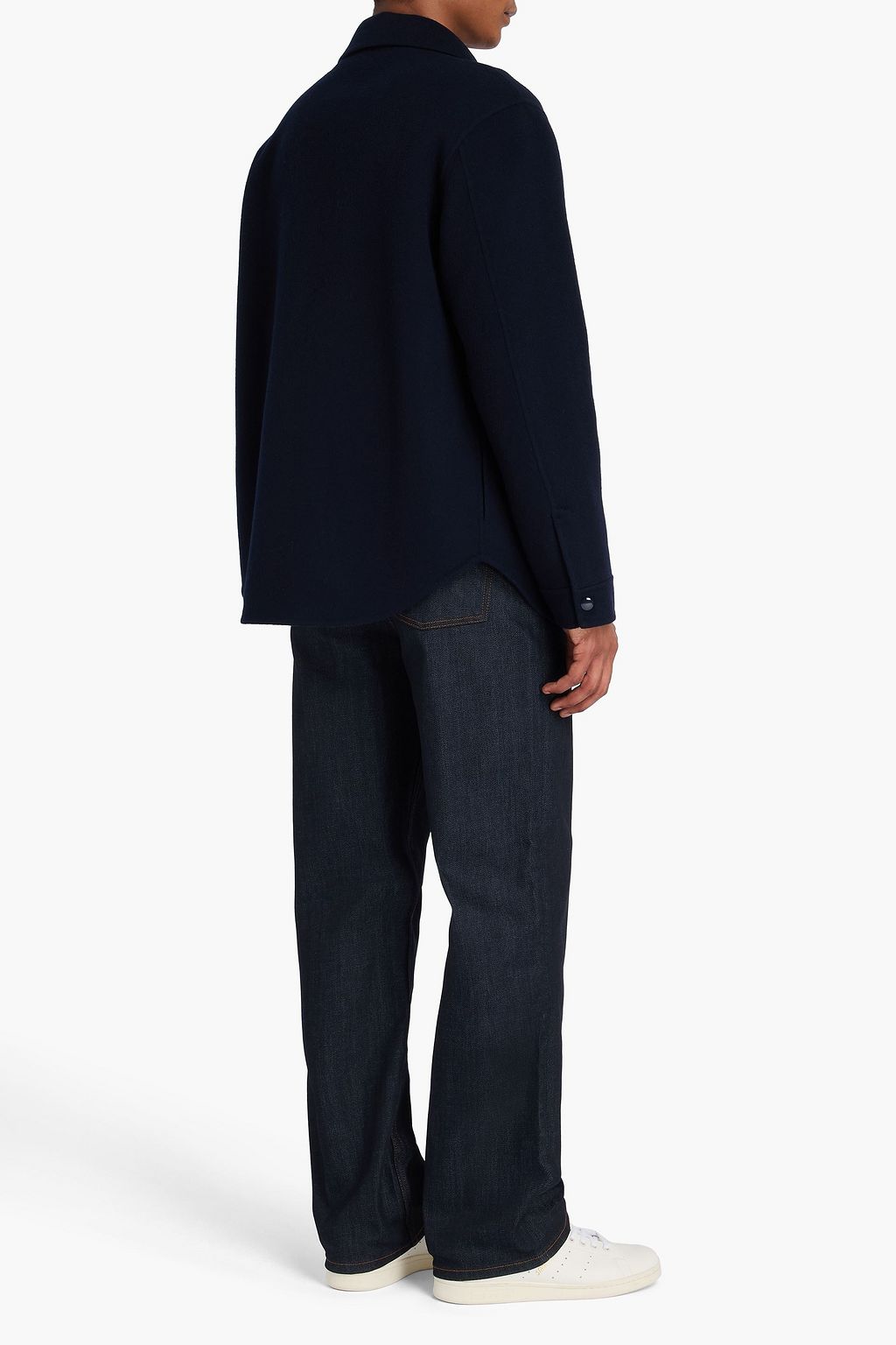 SANDRO Wool-felt overshirt