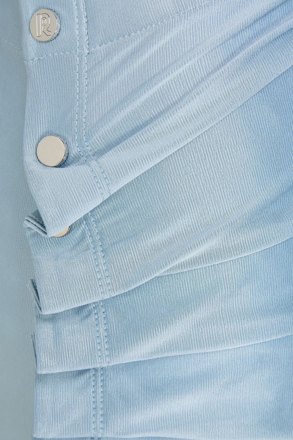 RABANNE Midirock aus Stretch-Jersey mit Druckknöpfen