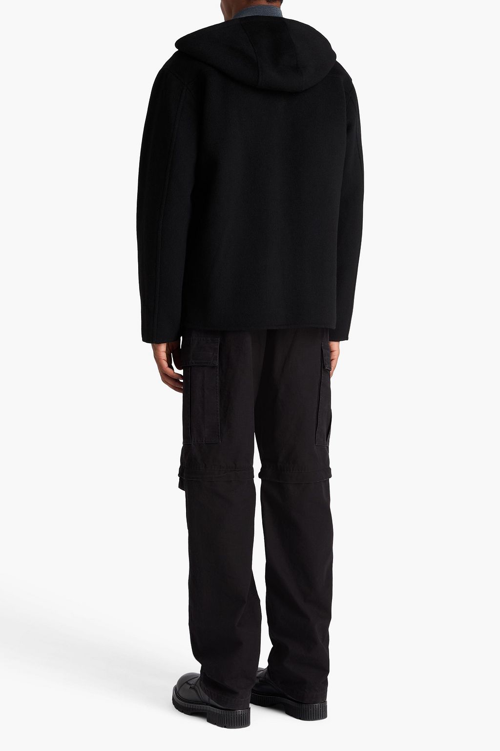 SANDRO Wool-blend felt jacket