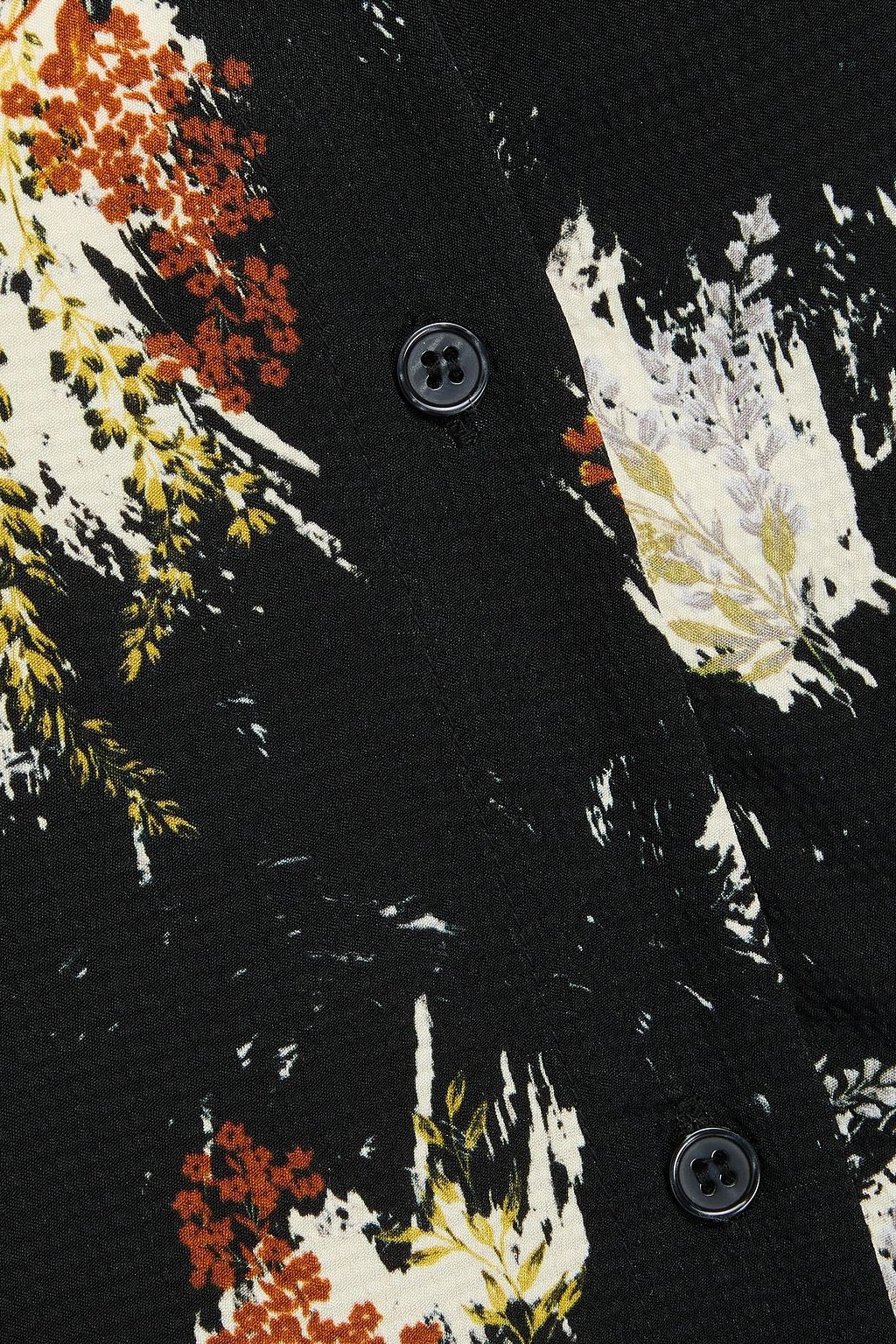 DRIES VAN NOTEN فستان طويل على شكل قميص ماتلاسيه بطبعات