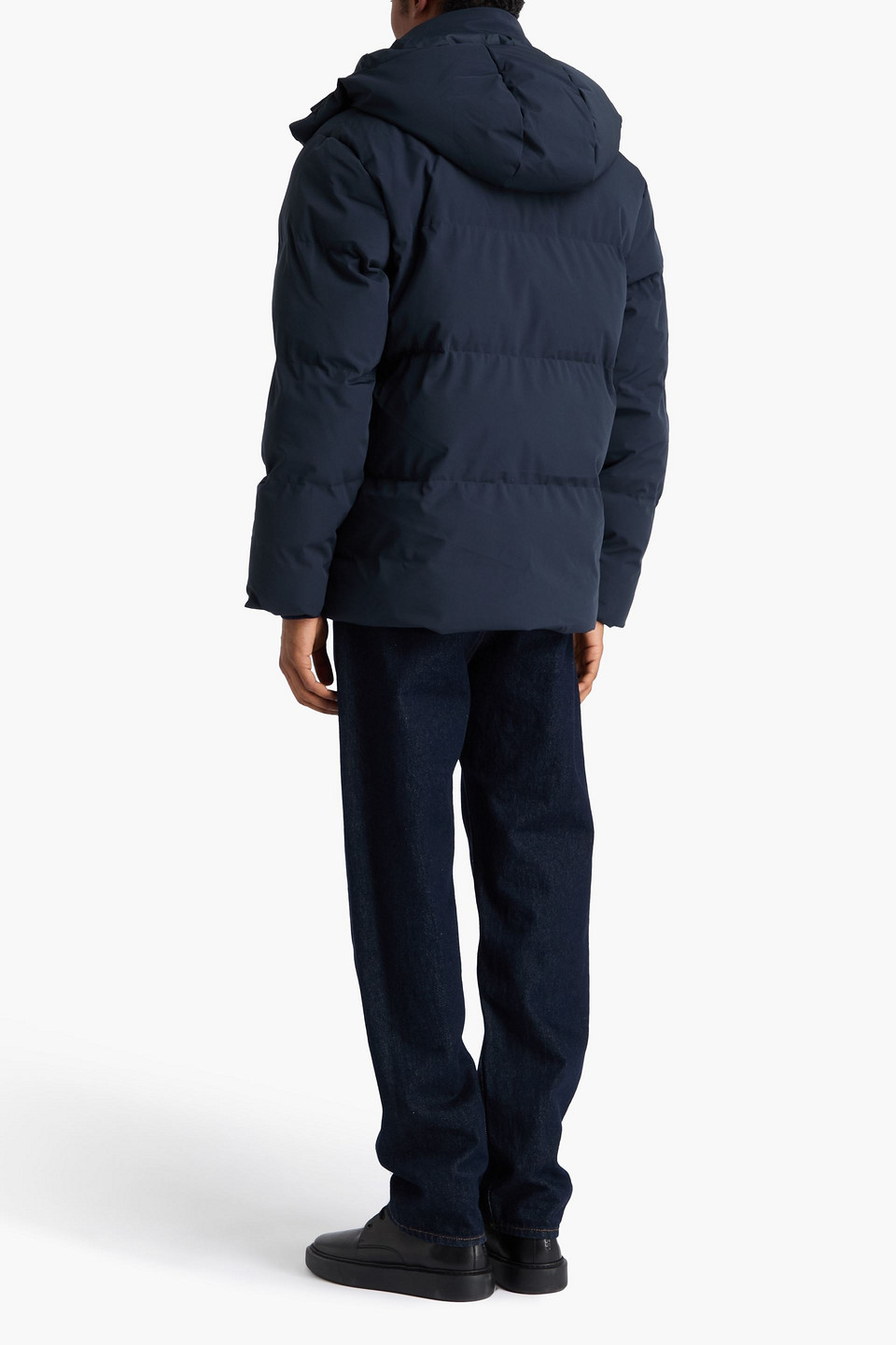  Sandro - Quilted Shell Hooded Jacket - Blue - Xs 