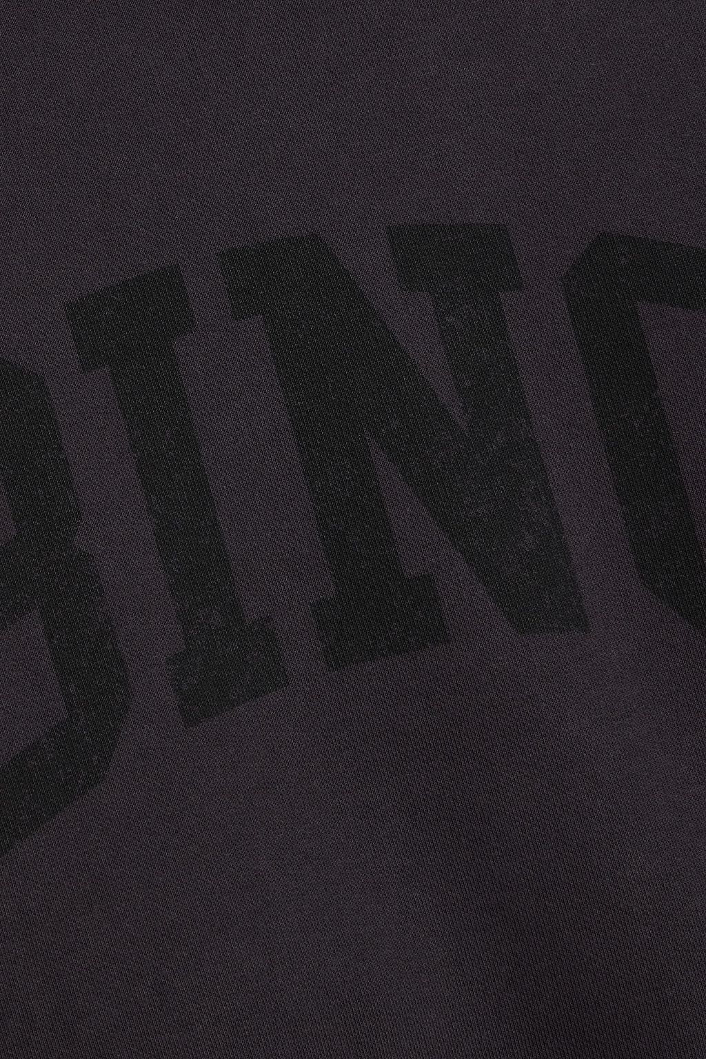 ANINE BING Bradie printed cotton-blend fleece sweatshirt