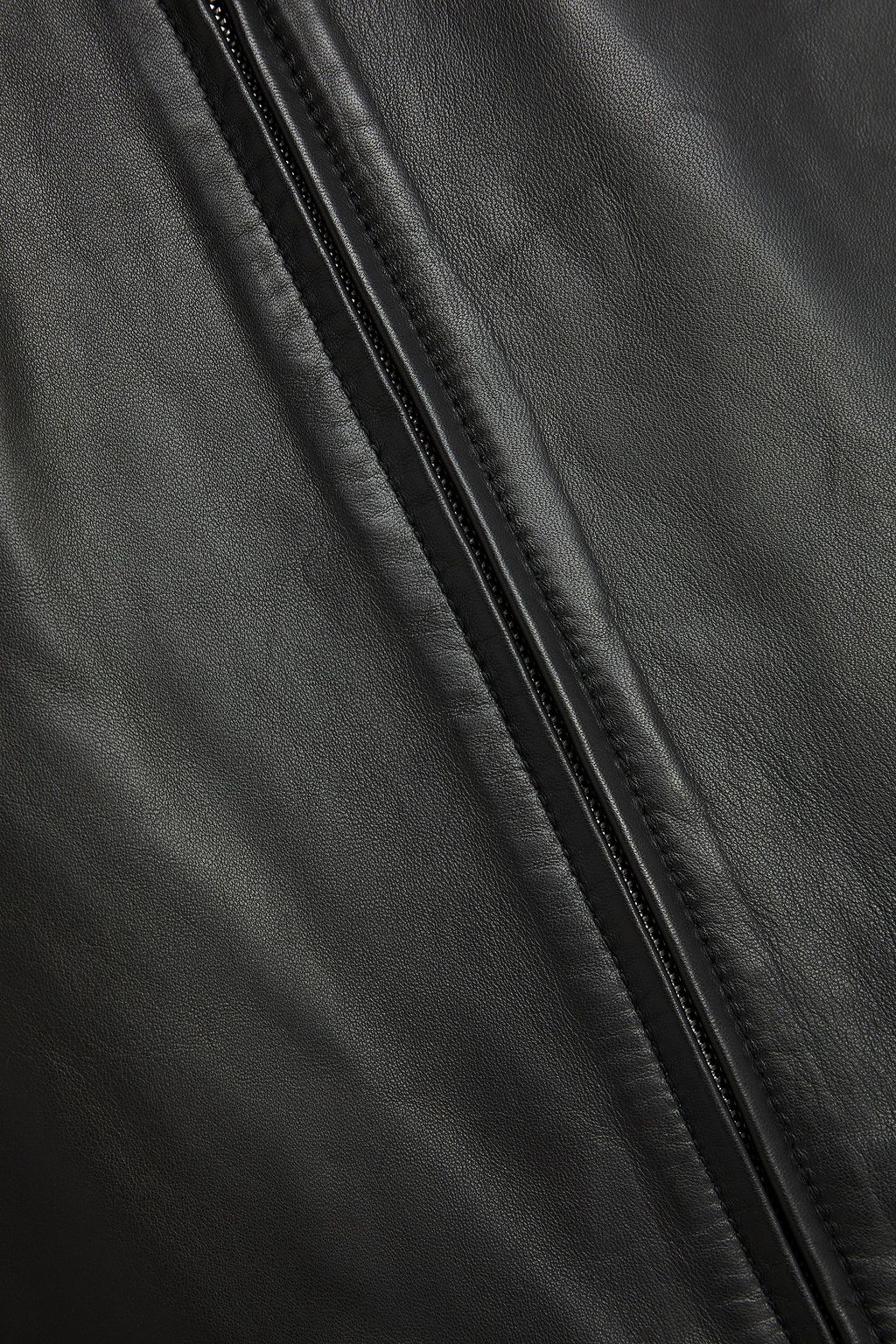 SANDRO Leather bomber jacket