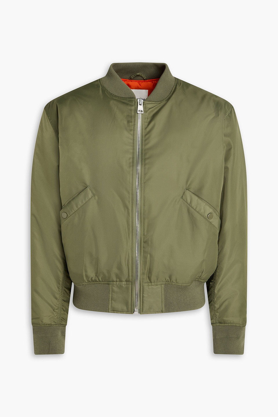Sandro Shell Bomber Jacket In Green