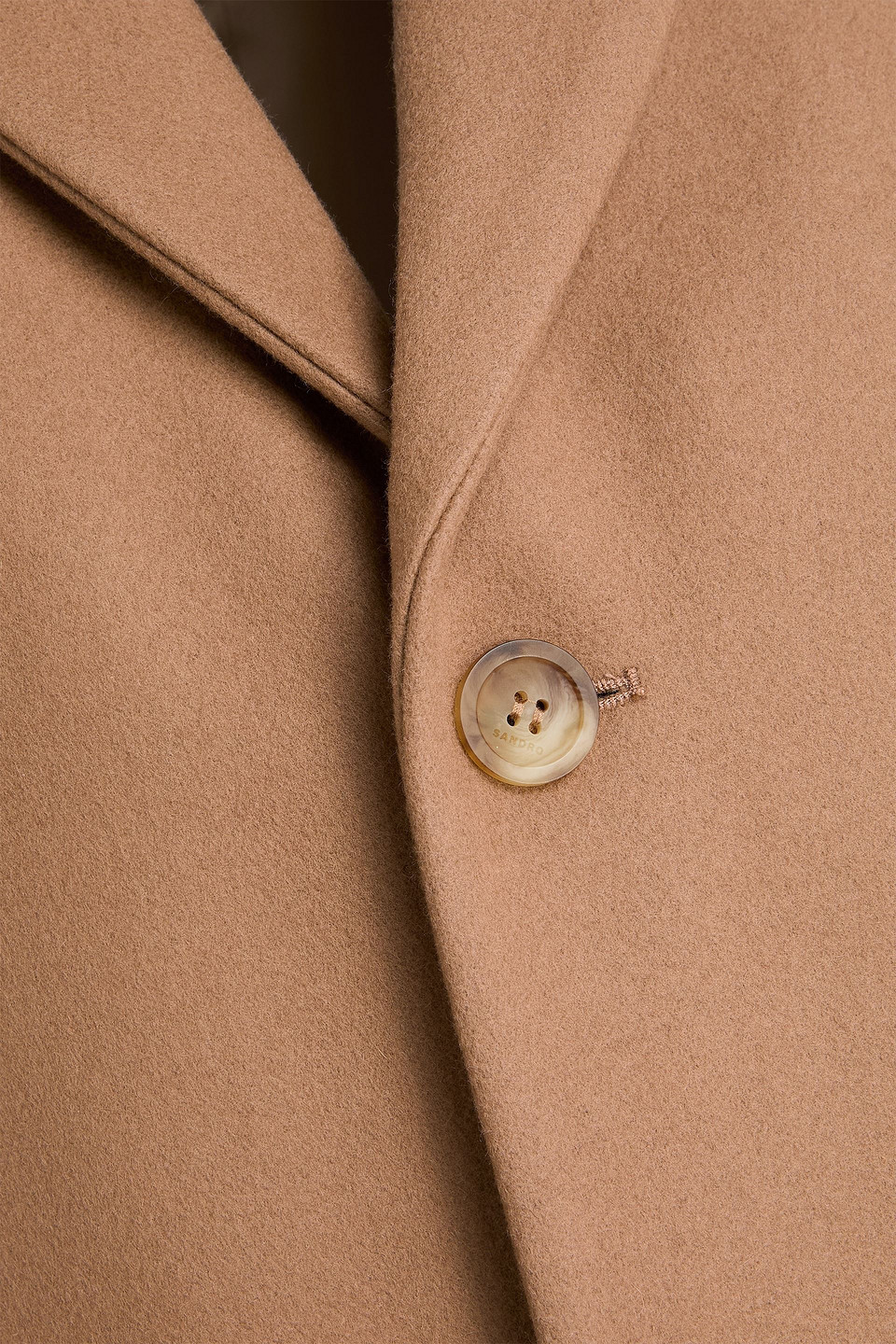 SANDRO WOOL-BLEND FELT COAT