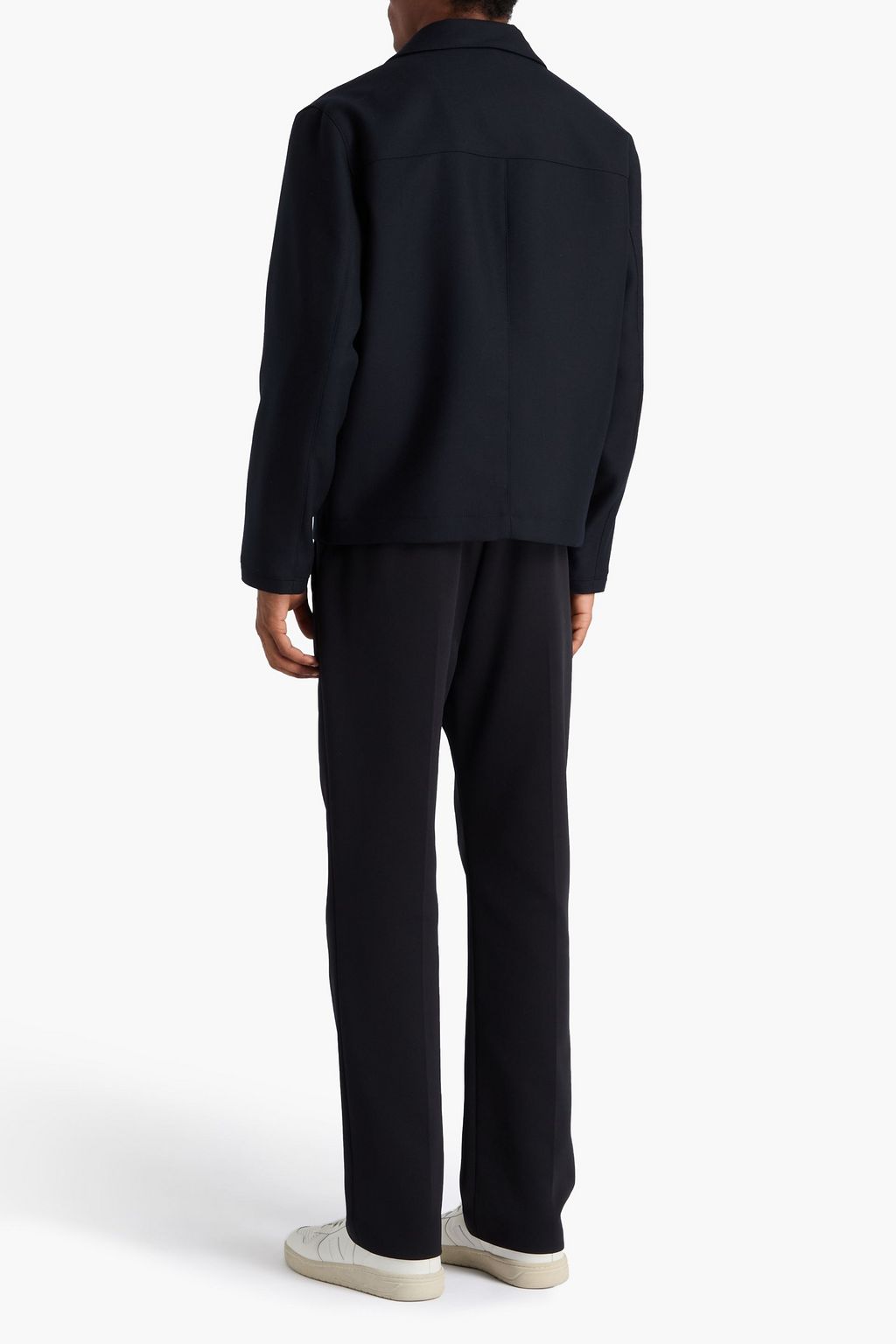 SANDRO Wool-blend twill jacket