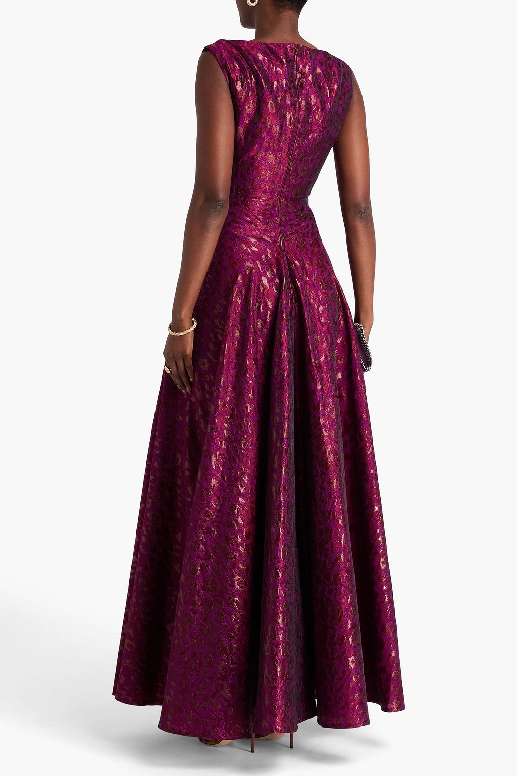 TALBOT RUNHOF Metallic jacquard gown