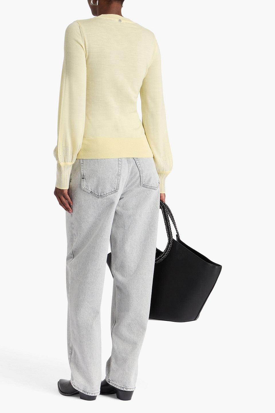  Rabanne - Wollpullover Mit Nieten - Gelb - S 