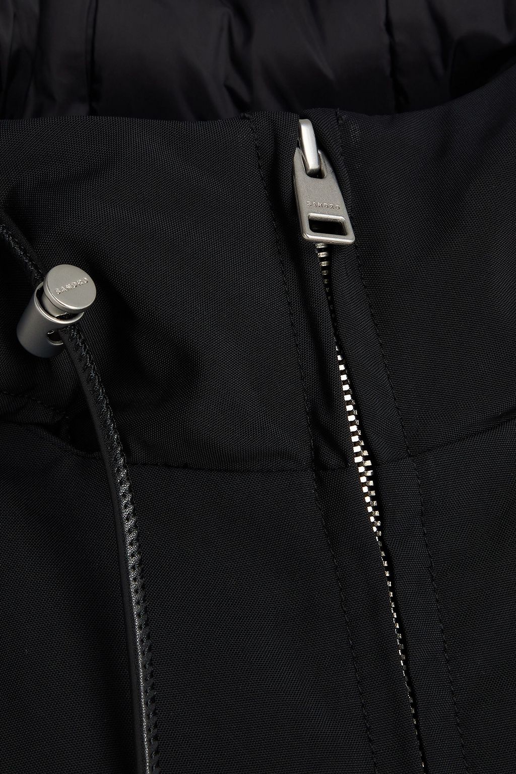 SANDRO Shell hooded jacket