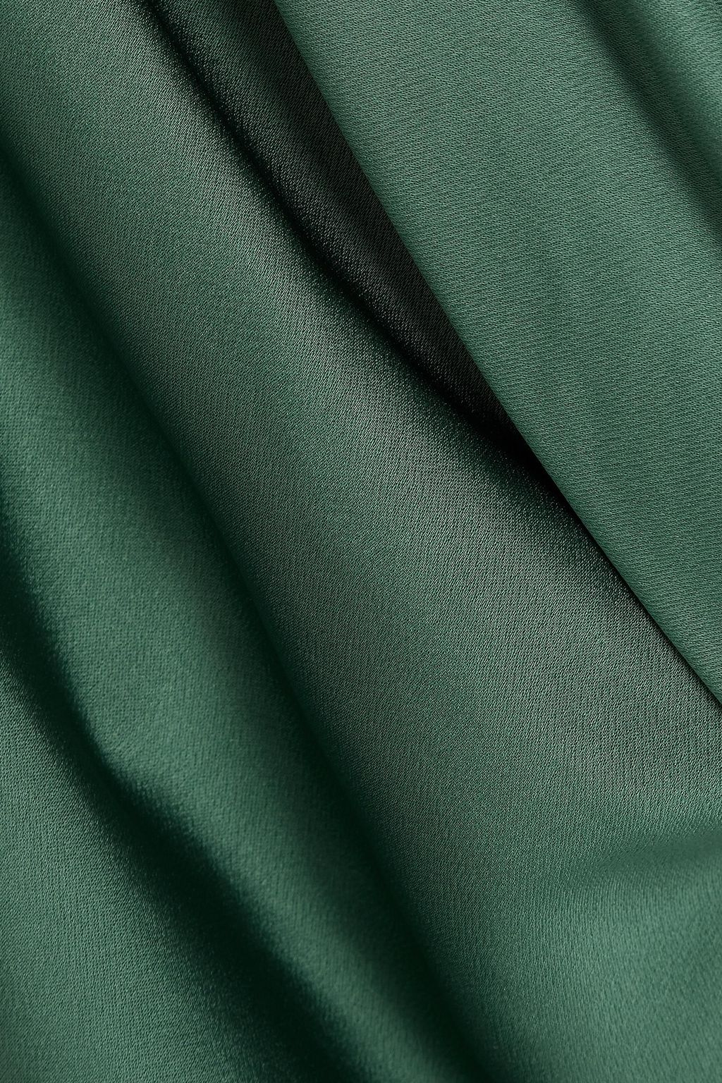 SIMKHAI Bluse aus glänzendem Crêpe mit asymmetrischer Schulterpartie