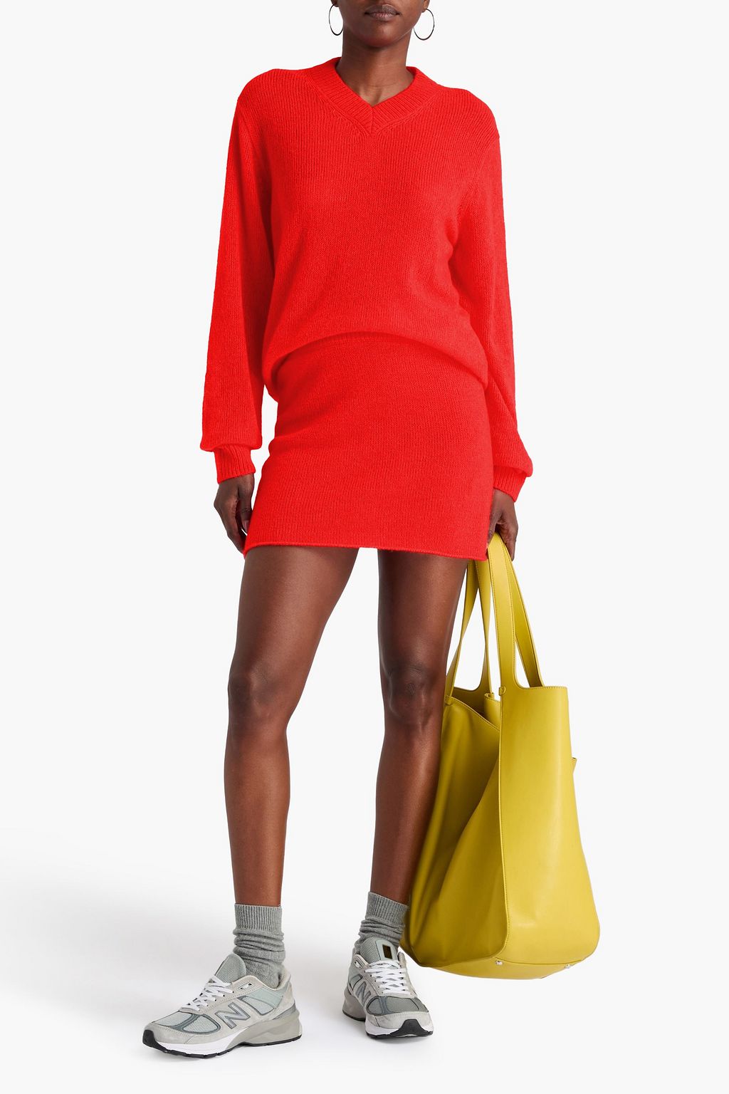 THE ELDER STATESMAN Nimbus cashmere and cotton-blend mini skirt