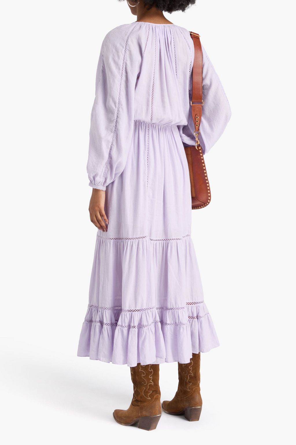 MARANT ÉTOILE Tiered cotton-blend voile maxi dress